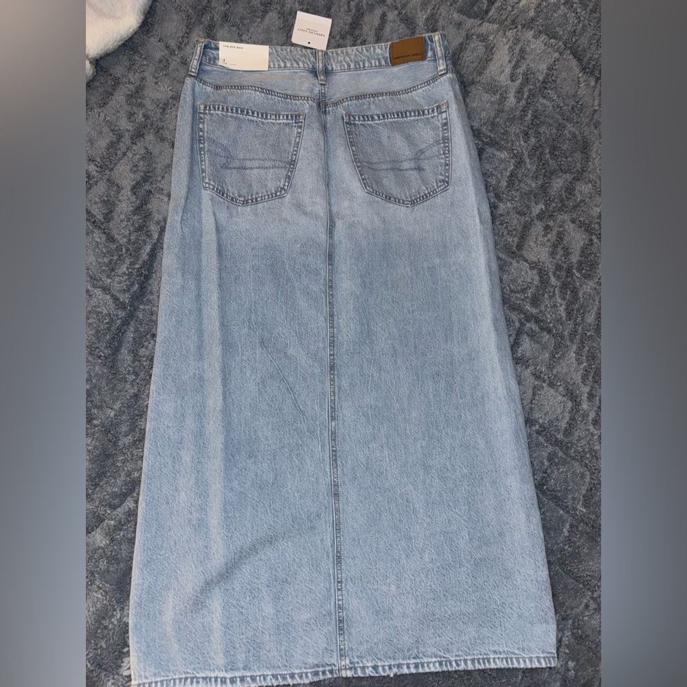 American Eagle Outfitters Light Blue low tide Denim Maxi Skirt